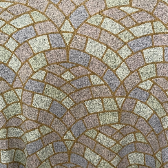 The Muses Closet Women’s Sweaterknit 3/4 Sleeve Cardigan Taupe NWOT Geometric - Picture 4 of 8